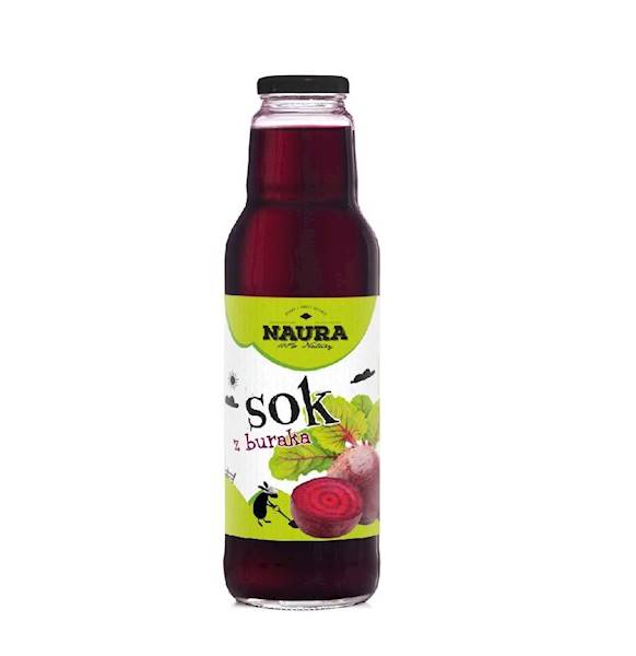 Merkury sok ekologiczny bez dodatku cukru Naura Sok 100% z Buraka 750ml