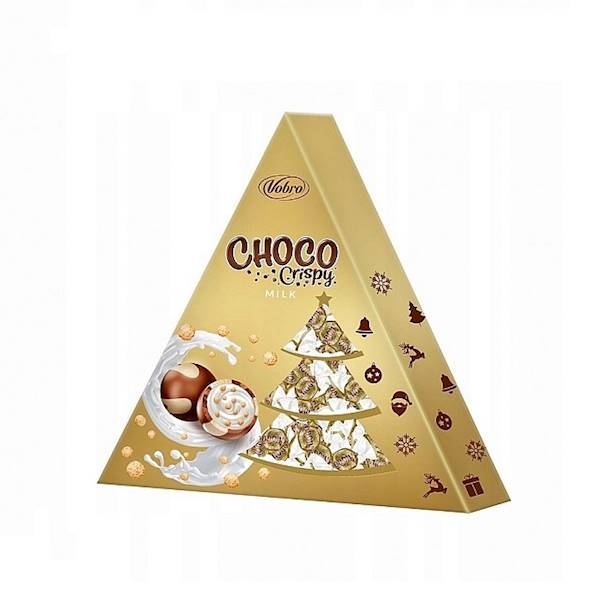 Vobro praliny Choco Crispy Świąteczna Choinka 112g