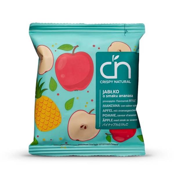 Crispy Natural chipsy z suszonych jabłek Chrup Jabłko z ananasem 18g
