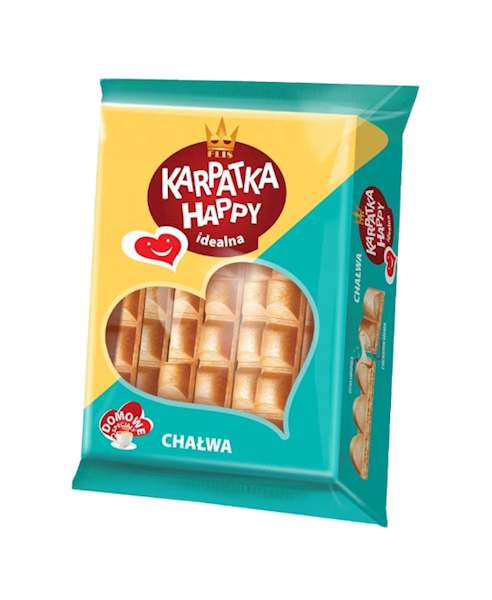 Flis wafelki Happy Karpatka z kremem chałwowym 500g