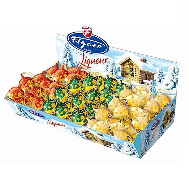 IDC Polonia figurka czekoladowa z nadzieniem karmel / cappuccino / whisky Figaro Szyszka z Likierem 27,5g