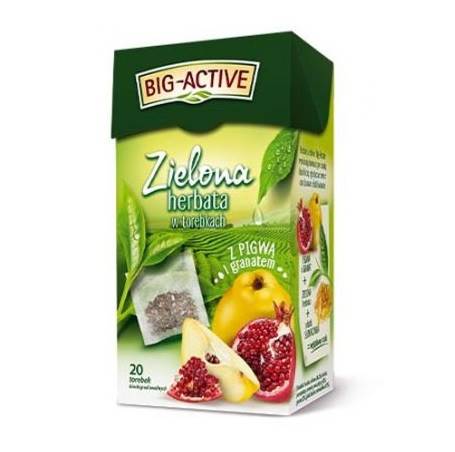 Herbapol herbata ekspresowa Big Active Zielona z Pigwą i Granatem 20tb