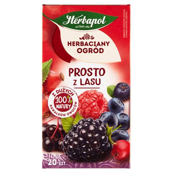 Herbapol herbata ekspresowa owocowa Herbaciany Ogród Prosto z Lasu 20tb