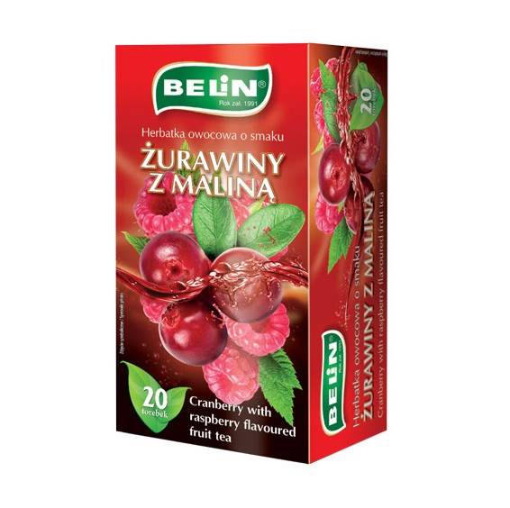 Belin herbata ekspresowa owocowa Żurawina z Maliną 20tb
