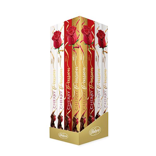 Vobro bombonierka na dzień kobiet Cherry Passion Róża 98g