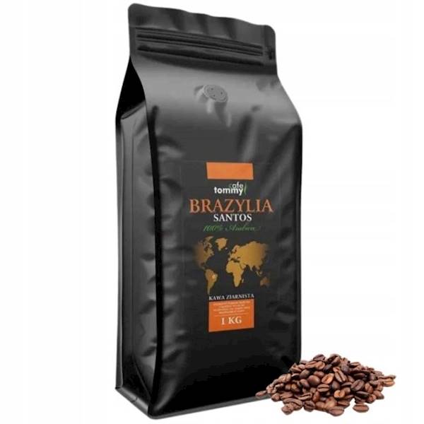 Tommy Cafe Kawa ziarnista Brasylia Santos 100% Arabica 1kg
