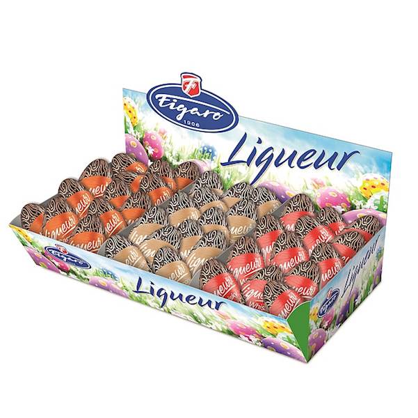 IDC Polonia figurka czekoladowa z nadzieniem cappuccino / karmel / whisky Figaro Jajko z Likierem 27,5g