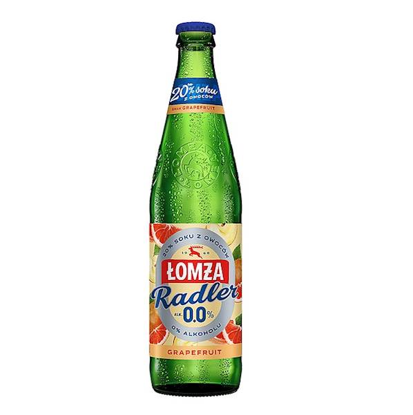 Browar Łomża piwo bezalkoholowe w szklanej butelce Łomża 0,0% Radler grapefruit 500ml