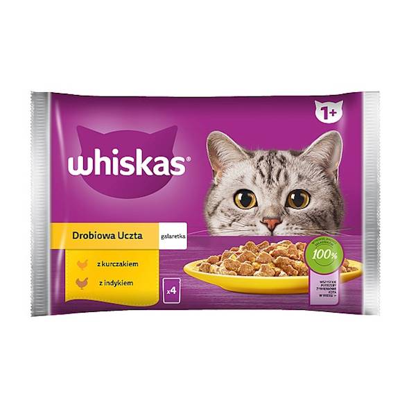 Mars Petcare karma mokra dla dorosłych kotów Whiskas Drobiowa Uczta z Kurczakiem i z Indykiem 340g