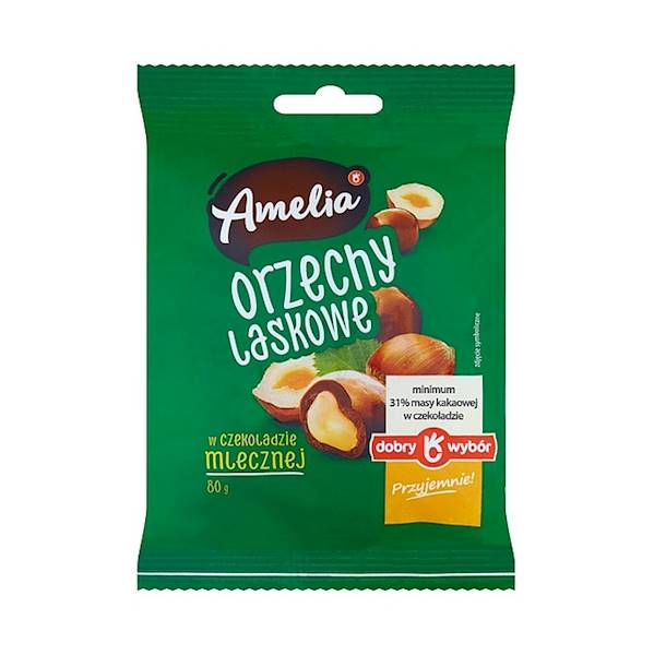 Amelia Orzechy laskowe w czekoladzie 80g