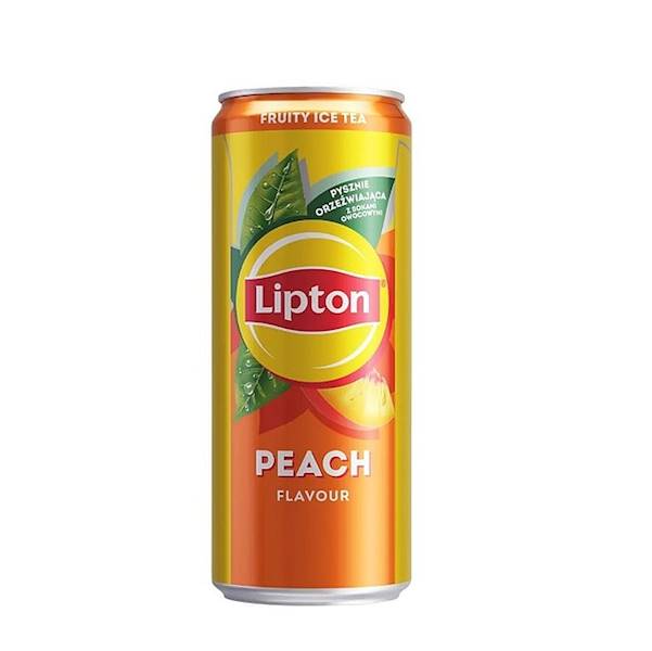 Lipton napój herbaciany w puszce z sokami owocowymi Ice Tea o smaku brzoskwiniowym 20% sok 330ml