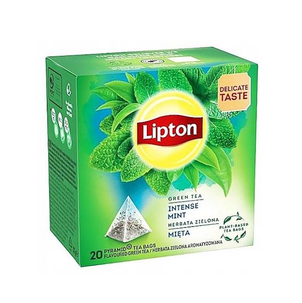 Lipton herbata ekspresowa Green Tea Intense Mint piramidka 20tb
