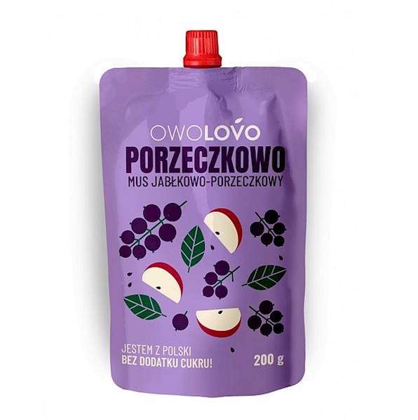 Real mus owocowy bez dodatku cukru Owolovo Porzeczkowo Jabłkowo-Porzeczkowy 200g