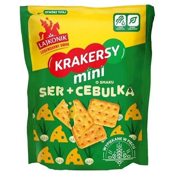 Lorenz krakersy solone Lajkonik Kakersy Mini Ser i Cebulka 100g