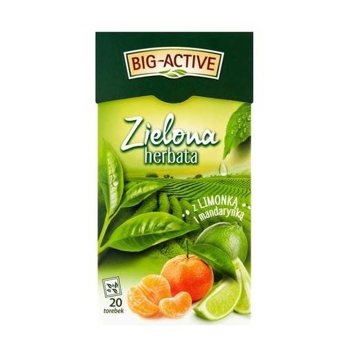 Herbapol herbata ekspresowa Big Active Zielona z Limonką i Mandarynką 20tb