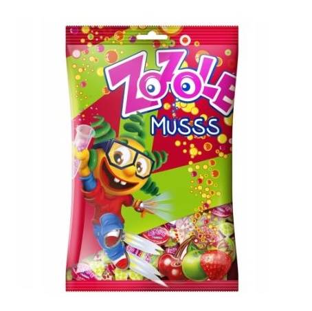 Mieszko karmelki z nadzieniem musującym Zozole Musss wiśnia, jabłko, truskawka 1kg