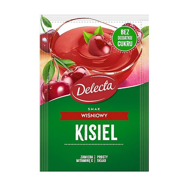 Bakalland kisiel do gotowania bez dodatku cukru Delecta Kisiel Smak Wiśniowy 38g
