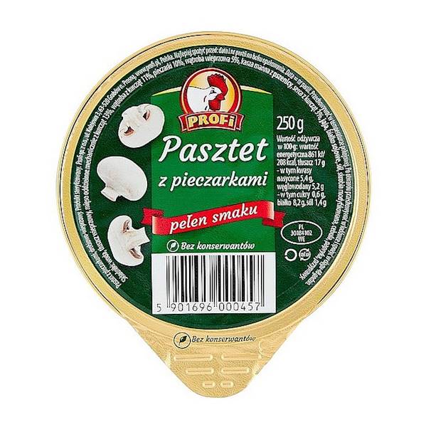 Profi konserwa Pasztet z Pieczarkami 250g