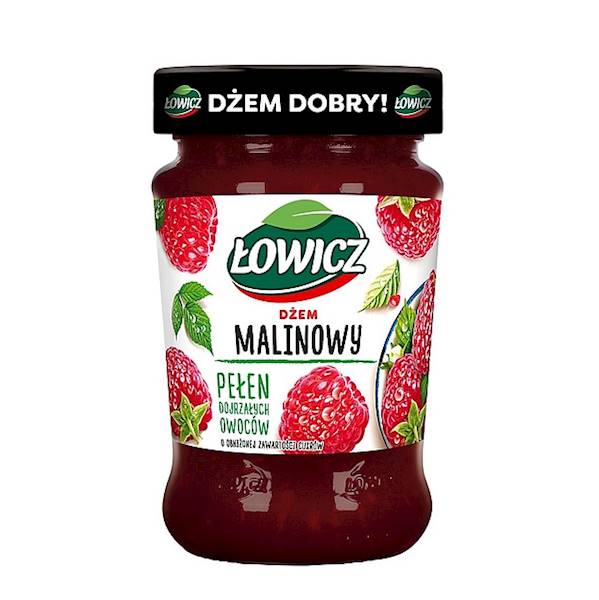 Maspex dżem niskosłodzony Łowicz malinowy 280g