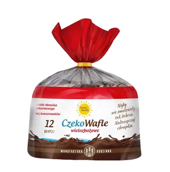 Planet Food wafle wielozbożowe Sunny Family CzokoWafle z Polewą 60g