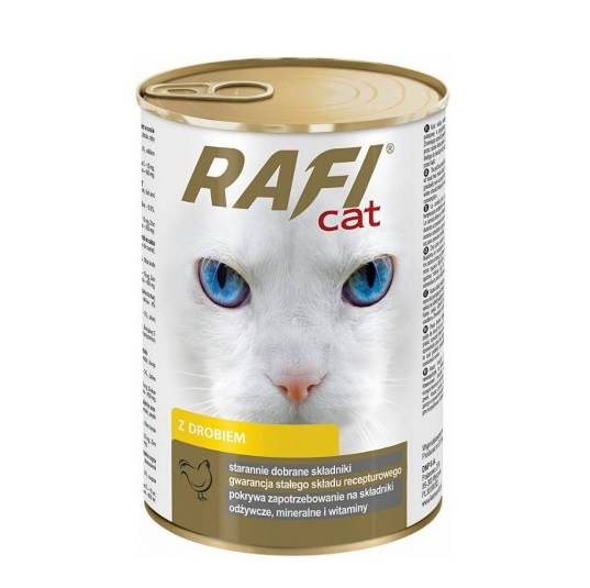 Dolina Noteci karma mokra dla kotów dorosłych w puszce Rafi Cat z Drobiem 415g