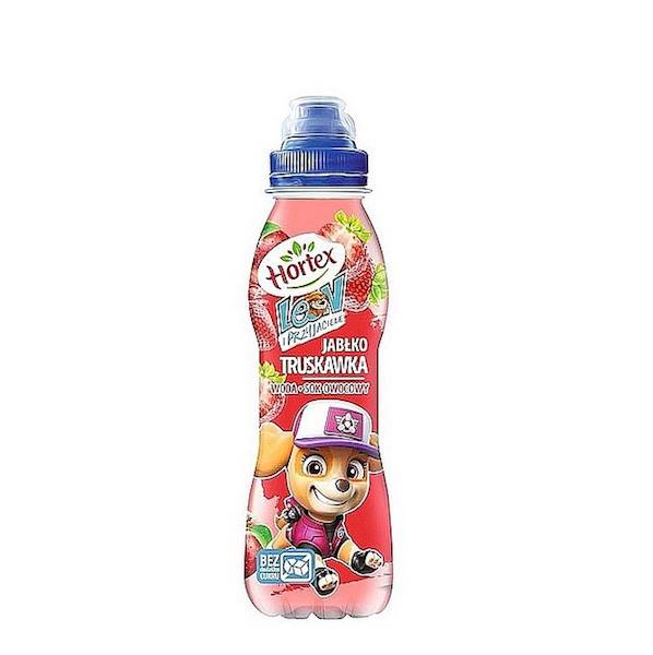 Hortex napój niegazowany 20% soku Leon i Przyjaciele Jabłko Truskawka 400ml