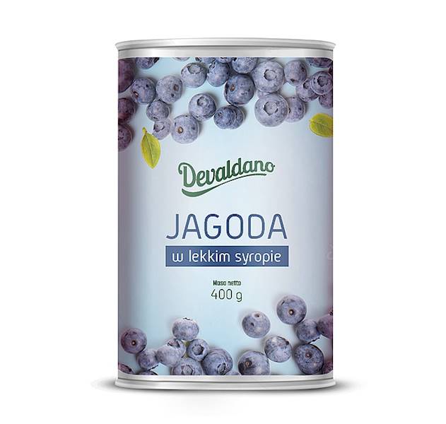 Danex owoce w lekkim syropie Devaldano Jagoda 400g