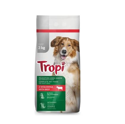 Partner in Pet karma sucha dla dorosłych psów Tropi z Wołowiną 3kg