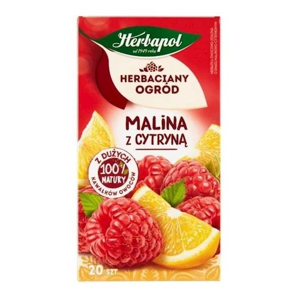 Herbapol herbata ekspresowa owocowa Herbaciany Ogród Malina z Cytryną 20tb