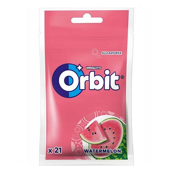 Mars Wrigley guma do żucia w torbie Orbit Watermelon 21 drażetek
