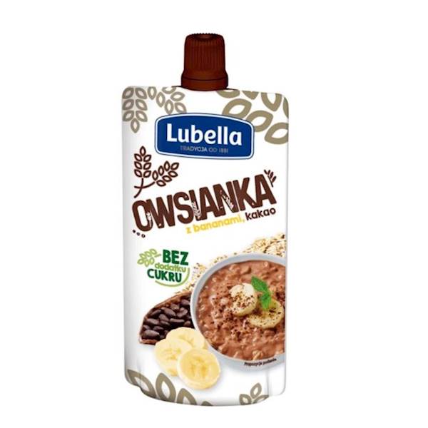 Maspex deser bez dodatku cukru Lubella Owsianka z Bananem i Kakao 100g