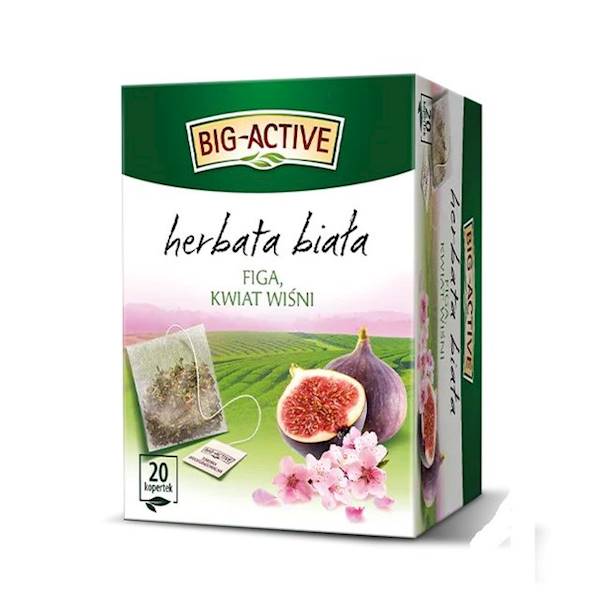 Herbapol herbata ekspresowa Big Active Biała z Figą, Kwiat Wiśni 20tb