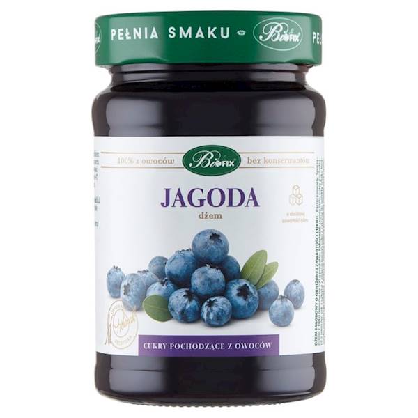 Bifix dżem niskosłodzony 100% z Owoców Jagoda 290g