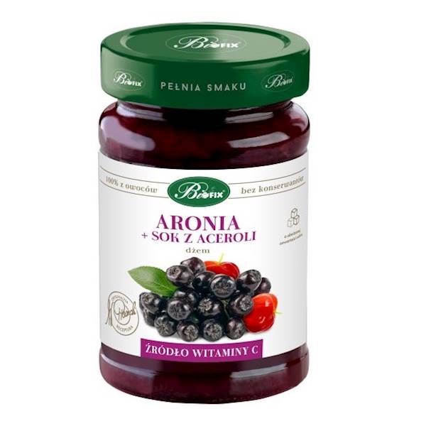 Bifix dżem niskosłodzony 100% z Owoców Aronia z sokiem z aceroli 290g