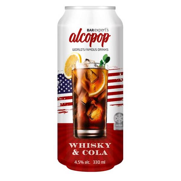 Krynica Vitamin napój gazowany alkoholowy Alcopop Whisky&Cola 330ml