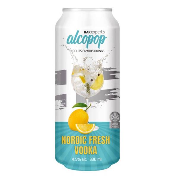 Krynica Vitamin napój gazowany alkoholowy Alcopop Nordic Fresh Vodka 330ml