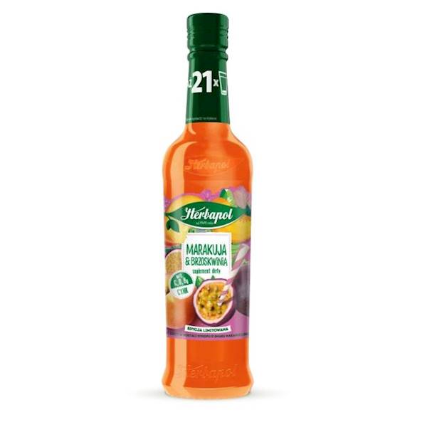 Herbapol syrop Marakuja i Brzoskwinia 420ml
