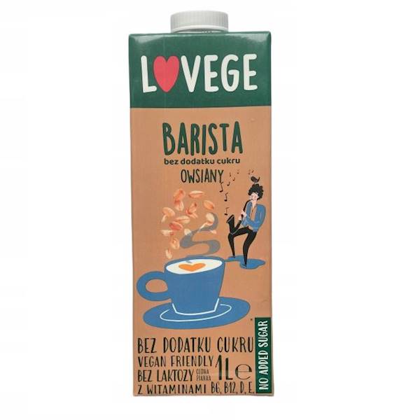 Sante napój roślinny bez laktozy i dodatku cukru Lovege Barista Owies 1l