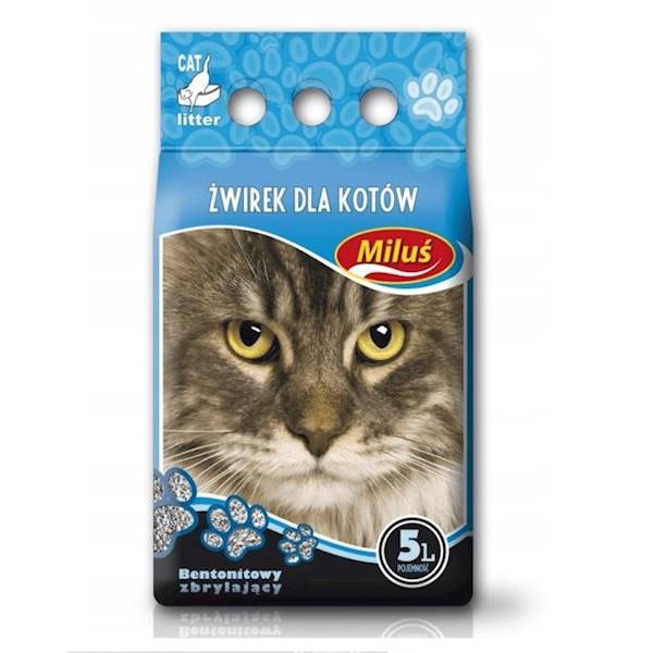Miluś Żwirek bentonitowy dla kota 5L