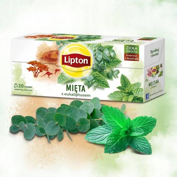 Lipton Herbata ziołowa mięta z eukaliptusem 20tb