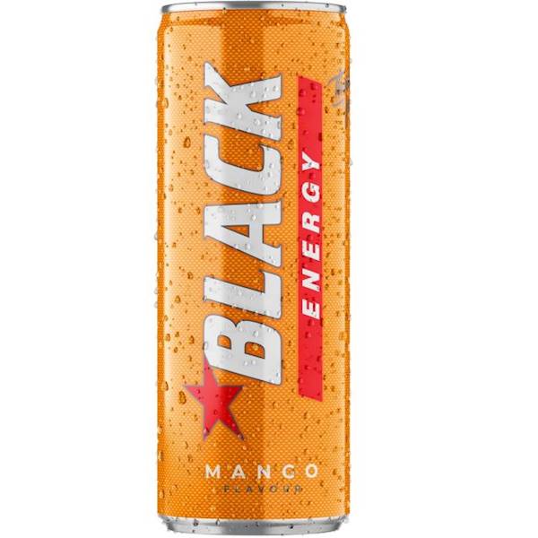 FoodCare napój energetyzujący w puszce Black Energy Mango 250ml