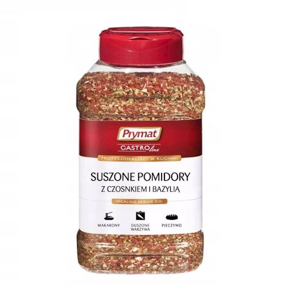 Prymat Suszone pomidory z czosnkiem i bazylią 350g