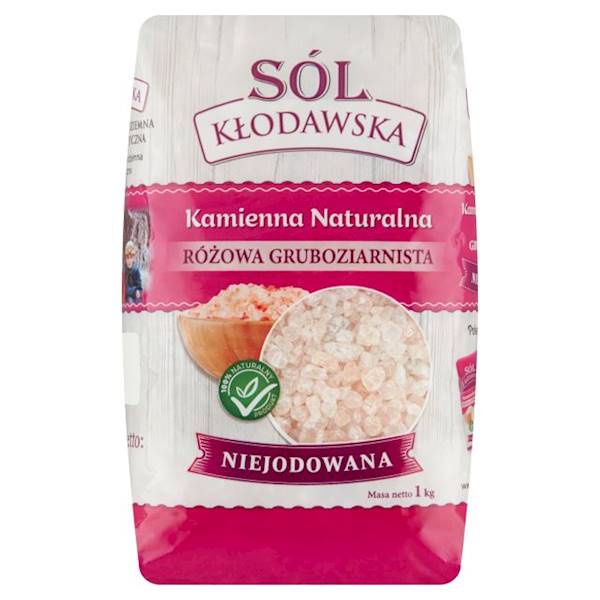 Kłodawa sól niejodowana Kłodawska Kamienna Naturalna Gruboziarnista 1kg