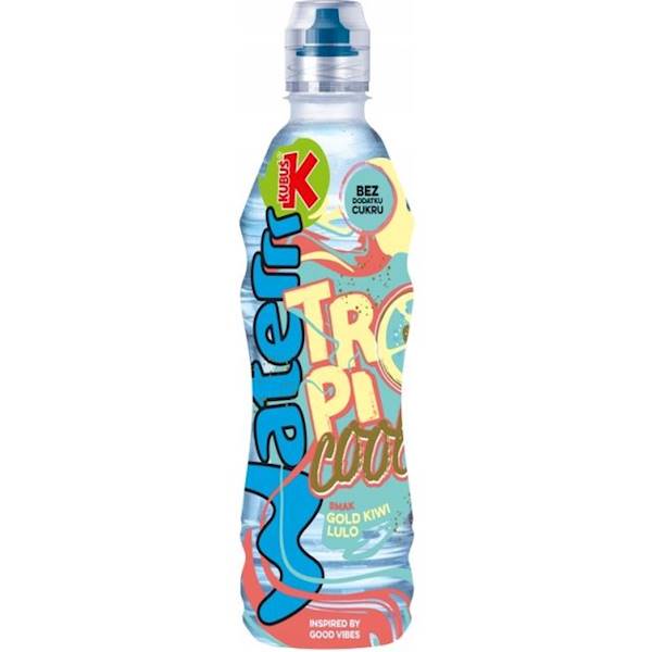 Maspex woda niegazowana Kubuś Waterrr Tropicool o Smaku Gold Kiwi i Yuzu 500ml