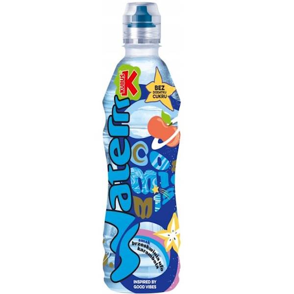 Maspex woda niegazowana Kubuś Waterrr Cosmic Mist o Smaku Brzoskwini i Karamboli 500ml