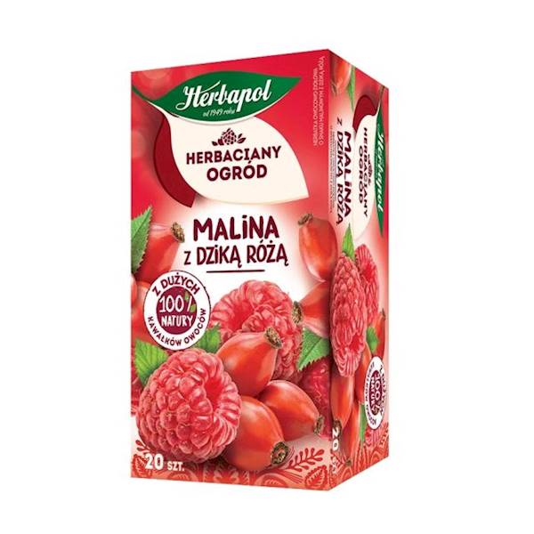 Herbapol herbata ekspresowa owocowa Herbaciany Ogród Malina z Dziką Różą 20tb