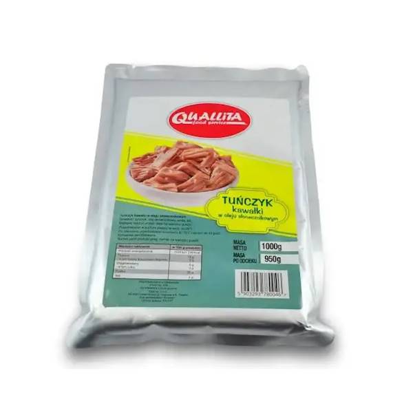 Qualitta Tuńczyk kawałki w oleju roślinnym 1kg