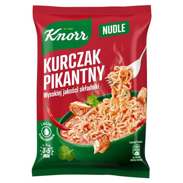 Unilever zupa instant Knorr Nudle Kurczak Pikantny 63g