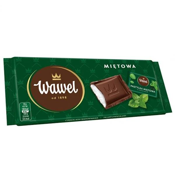 Wawel czekolada mleczna o smaku miętowym 90g