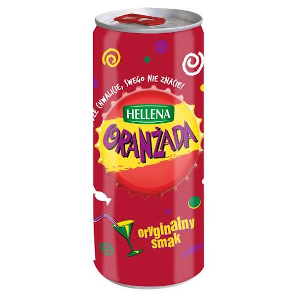 Hellena napój gazowany 20% soku Oranżada czerwona 250ml